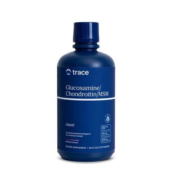Trace Minerals Glucosamine/Chondroitin/MSM LIQUID Blueberry