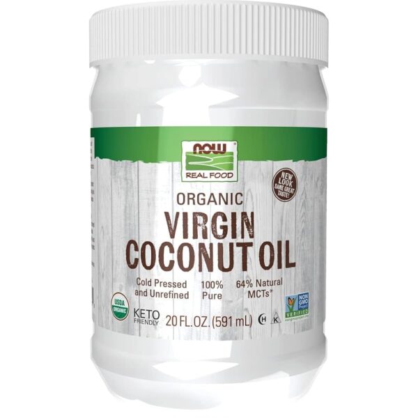 NOW Foods ORGANIC COCONUT OIL VIRGIN 20 OZ