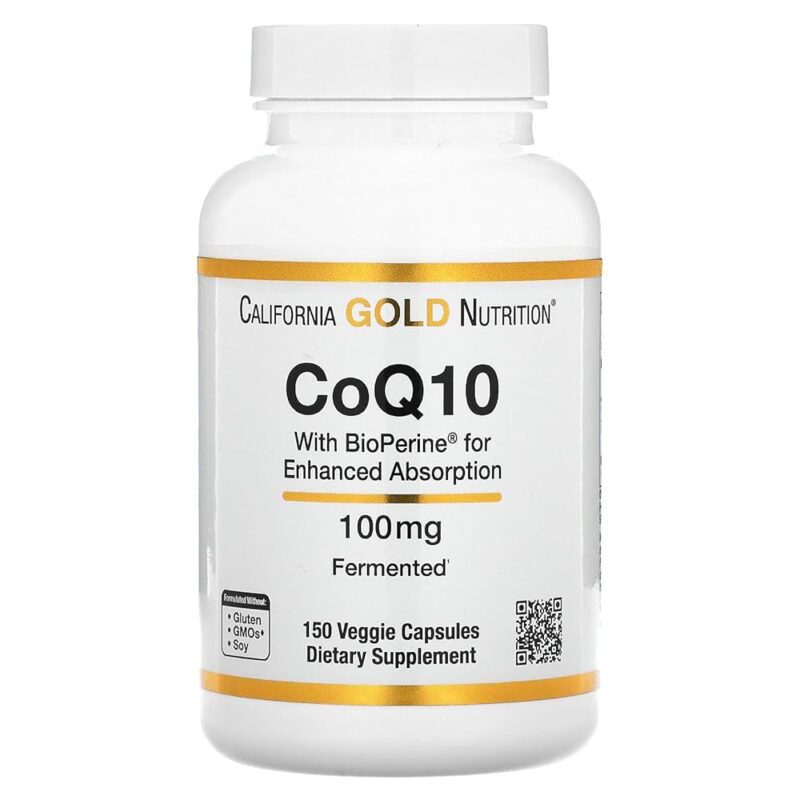 California Gold Nutrition CoQ10 with Bioperine, 100 mg, 150 Veggie Capsules