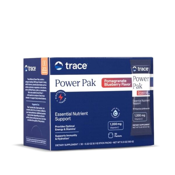 Trace Minerals Power Pak New & Improved POWDER Pomegranate Blueberry