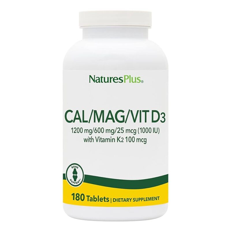 Natures Plus CAL/MAG WITH VIT D3/VIT K2 TAB 180
