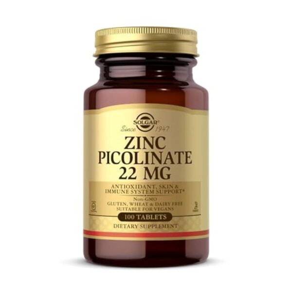 Solgar Zinc Picolinate 22 mg Tablets
