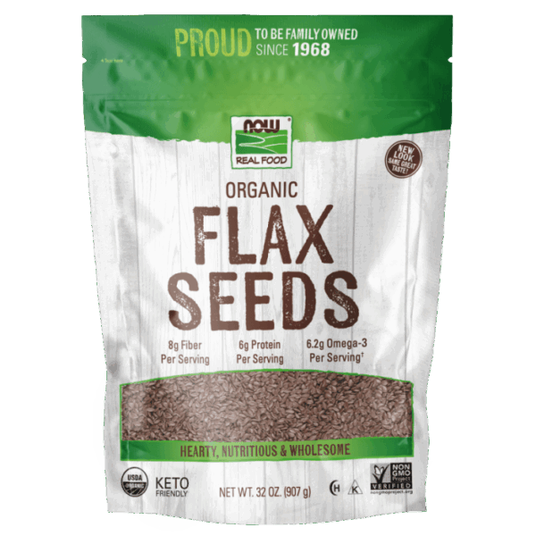 NOW Foods FLAX SEEDS ORGANIC 2 LB