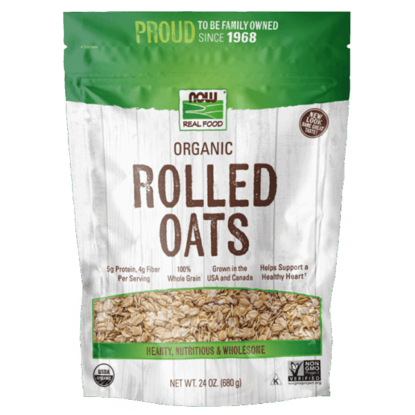 NOW Foods ROLLED OATS ORG 24 OZ