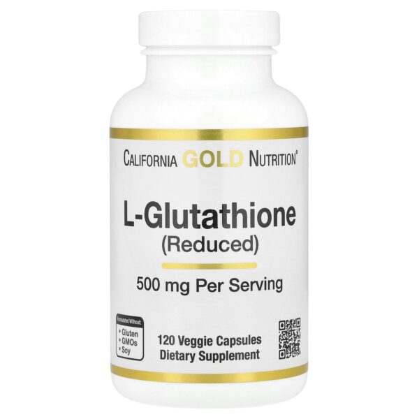 California Gold Nutrition L-Glutathione (Reduced), 500 mg, 30 Veggie Capsules