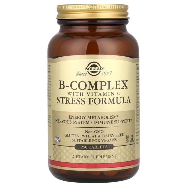 Solgar B-Complex with Vitamin C Stress Formula Tablets
