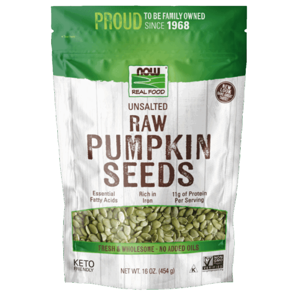 NOW Foods PUMPKIN SEEDS RAW 1 LB