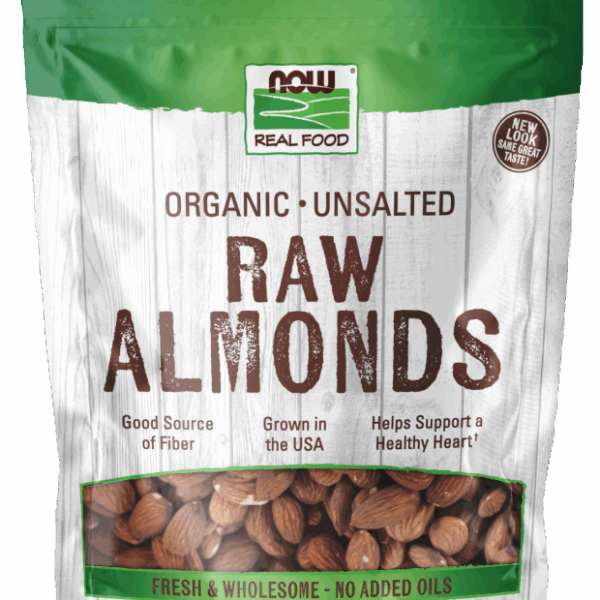 NOW Foods ORGANIC RAW SHELLED ALMONDS 12 OZ