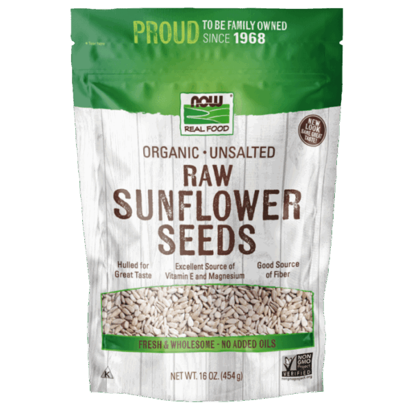 NOW Foods ORGANIC SUNFLOWER SEEDS RAW 16 OZ