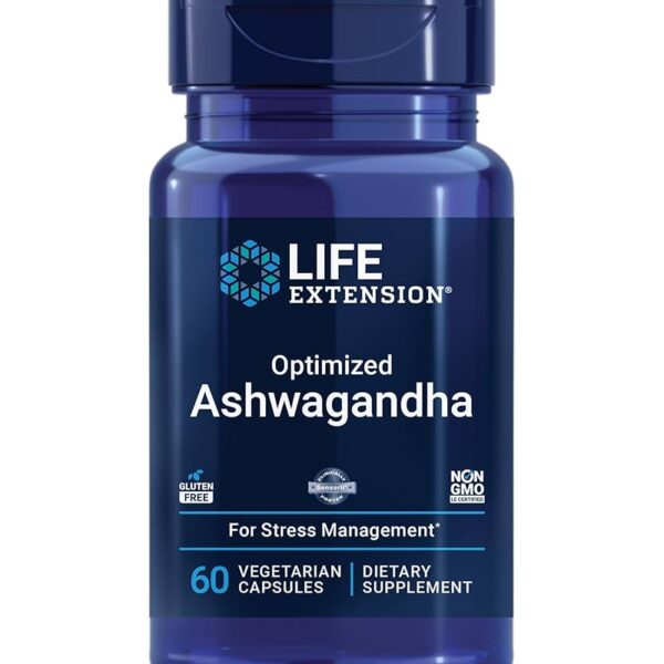 Life Extension Optimized Ashwagandha 60 vegetarian capsules