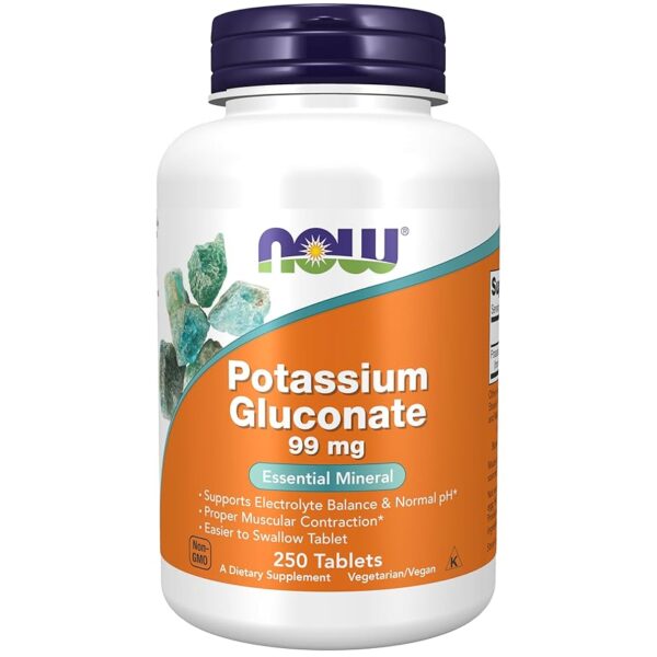 NOW Foods POTASSIUM GLUCONATE 99mg 250 TABS