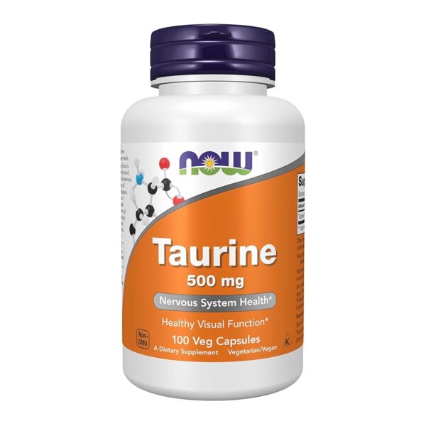 NOW Foods TAURINE 500mg 100 VCAPS