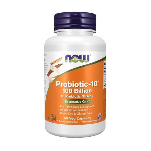 NOW Foods PROBIOTIC-10 100 BILLION 60 VCAPS