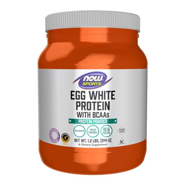 NOW Foods EGGWHITE PROTEIN & BCAA POWDER 1.2 LBS