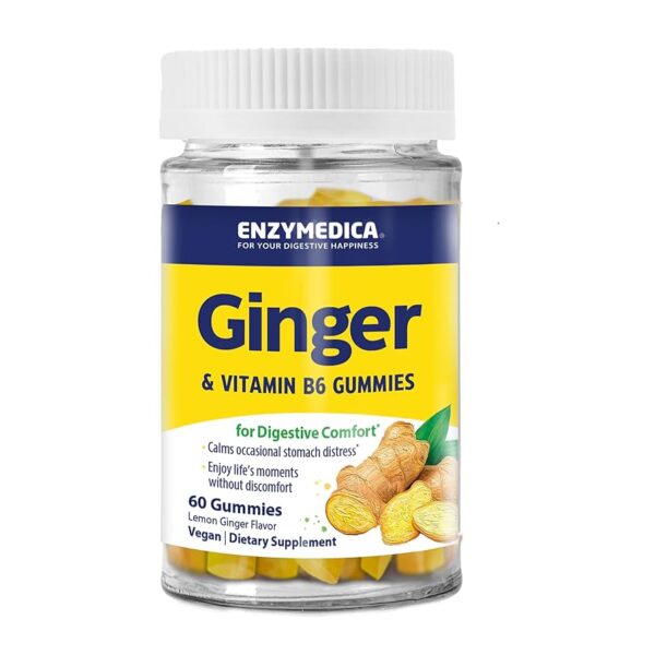 Enzymedica Ginger + Vitamin B6 Gummies 60 chews