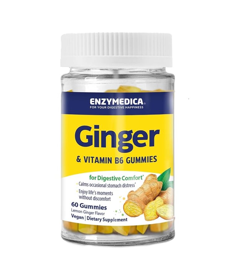 Enzymedica Ginger + Vitamin B6 Gummies 60 chews