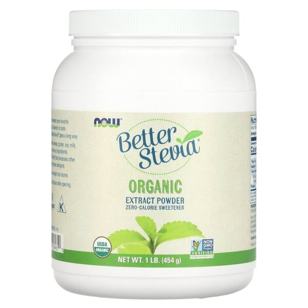 NOW Foods BETTER STEVIA POWDER ORGANIC 1 LB