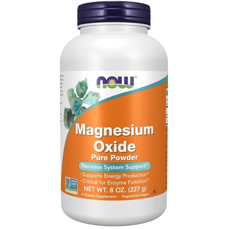 NOW Foods MAGNESIUM OXIDE POWDER 8 OZ