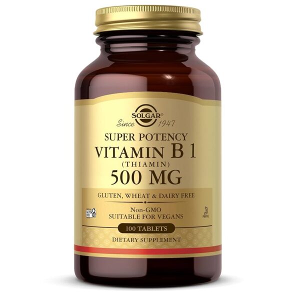 Solgar Vitamin B1 (Thiamin) 500 mg Tablets