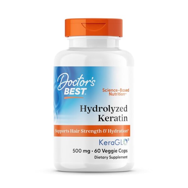 Doctor's Best Keratin KeraGLO®, Hydrolyzed 500mg