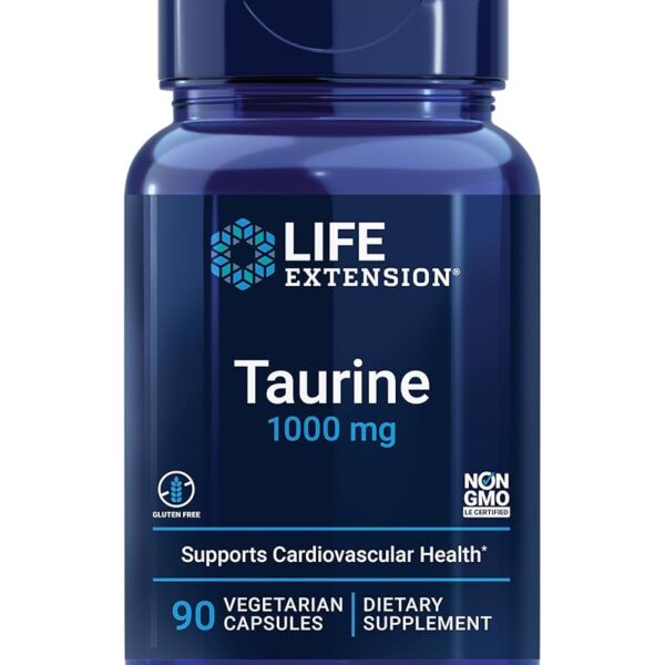 Life Extension Taurine 1000 mg, 90 vegetarian capsules