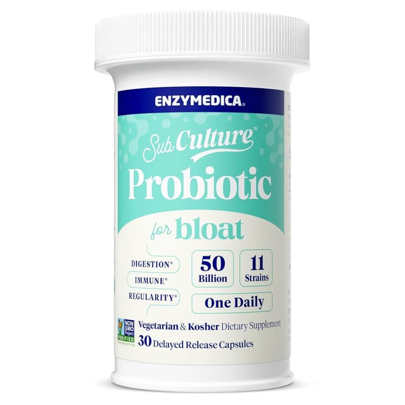 Enzymedica Subculture Probiotic for Bloat 30 caps