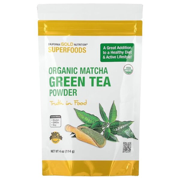 California Gold Nutrition Superfoods, Organic Matcha Green Tea Powder, 4 oz (114 g)