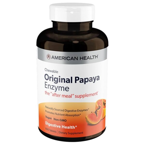 American Health Original Papaya Enzyme Chewable Tablets