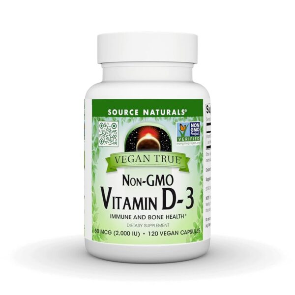 Source Naturals Vegan True® Non-GMO Vitamin D-3 2,000 IU