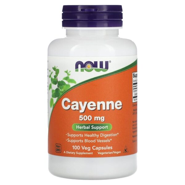 NOW Foods CAYENNE 500mg 100 VCAPS