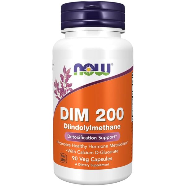 NOW Foods DIM 200 w/ CALCIUM D-GLUCARATE 90 VCAPS