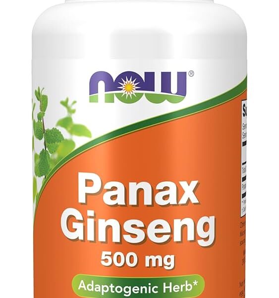 NOW Foods PANAX GINSENG 500 mg 100 VCAPS