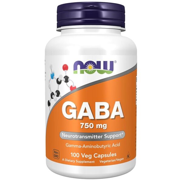 NOW Foods GABA 750mg 100 VCAPS