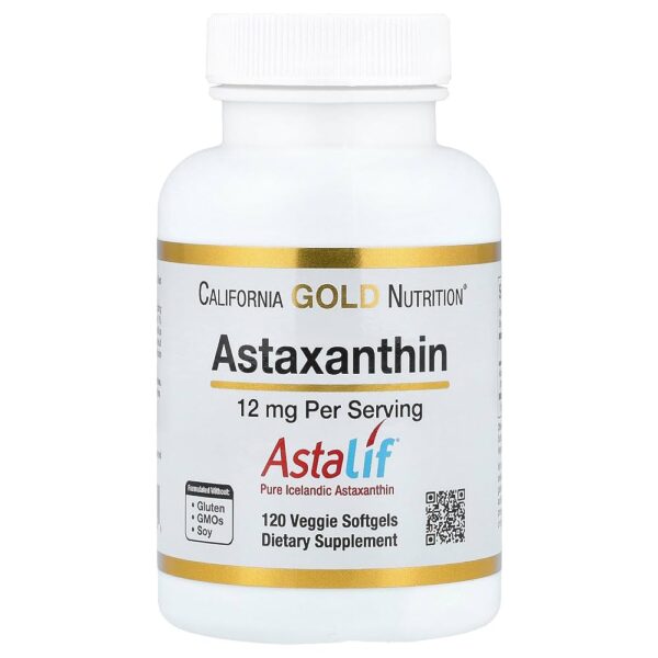 California Gold Nutrition Astaxanthin, Astaliff® Pure Icelandic, 12 mg, 120 Veggie Softgels