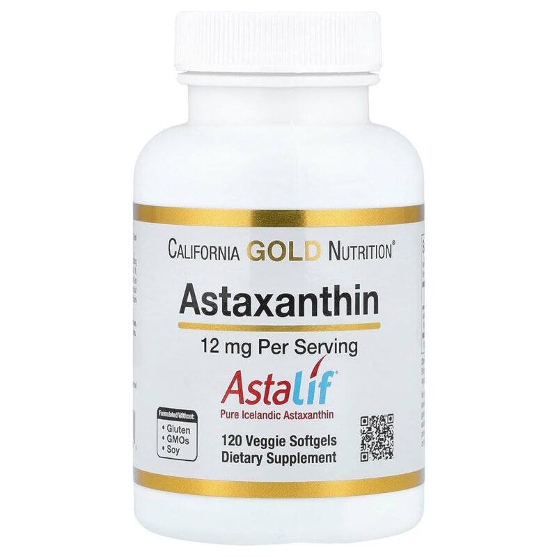 California Gold Nutrition Astaxanthin, Astaliff® Pure Icelandic, 12 mg, 120 Veggie Softgels