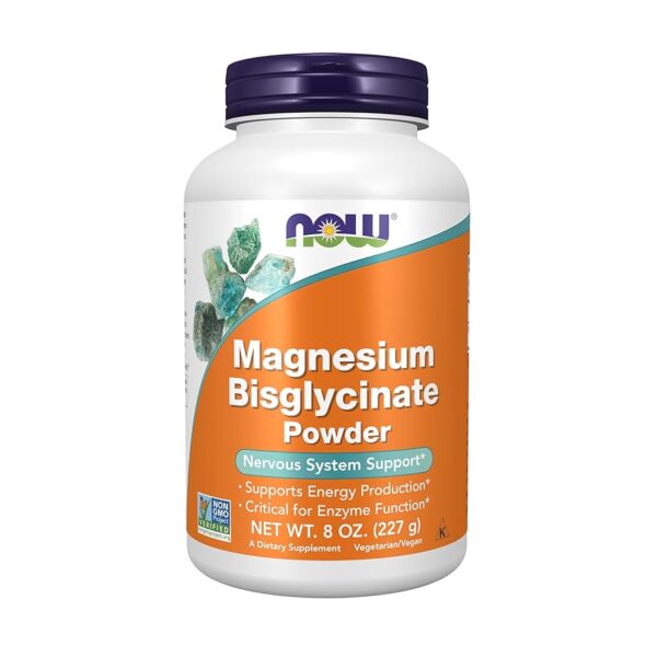 NOW Foods MAGNESIUM BISGLYCINATE POWDER 8 OZ