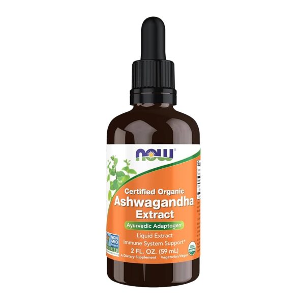 NOW Foods ASHWAGANDHA LIQUID EXT ORGANIC 2 OZ