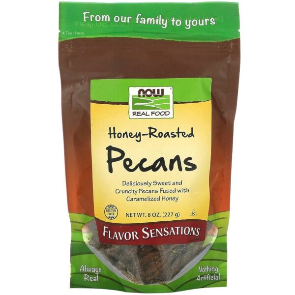 NOW Foods HONEY ROASTED PECANS 8 OZ