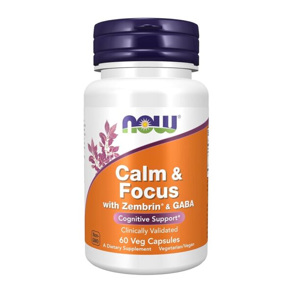 NOW Foods CALM & FOCUS with ZEMBRIN 60 VCAPS
