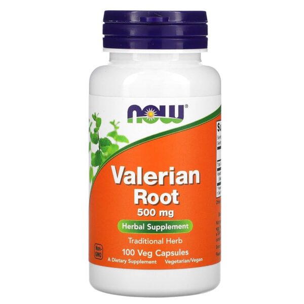 NOW Foods VALERIAN ROOT 500mg 100 VCAPS