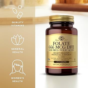 Solgar Folate 666 mcg DFE (Folic Acid 400 mcg) Tablets