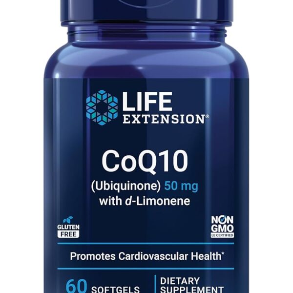 Life Extension Super-Absorbable CoQ10 (Ubiquinone) with d-Limonene 50 mg, 60 softgels
