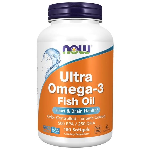 NOW Foods ULTRA OMEGA 3 FISH OIL 180 SGELS