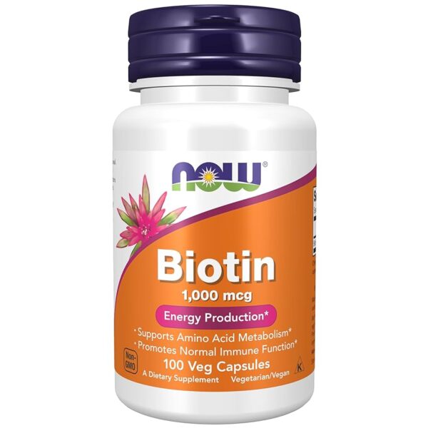 NOW Foods BIOTIN 1000mcg 100 VCAPS