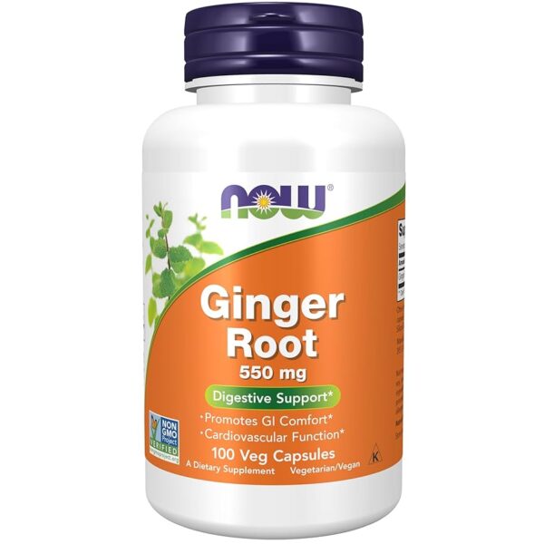NOW Foods GINGER ROOT 550mg 100 VCAPS