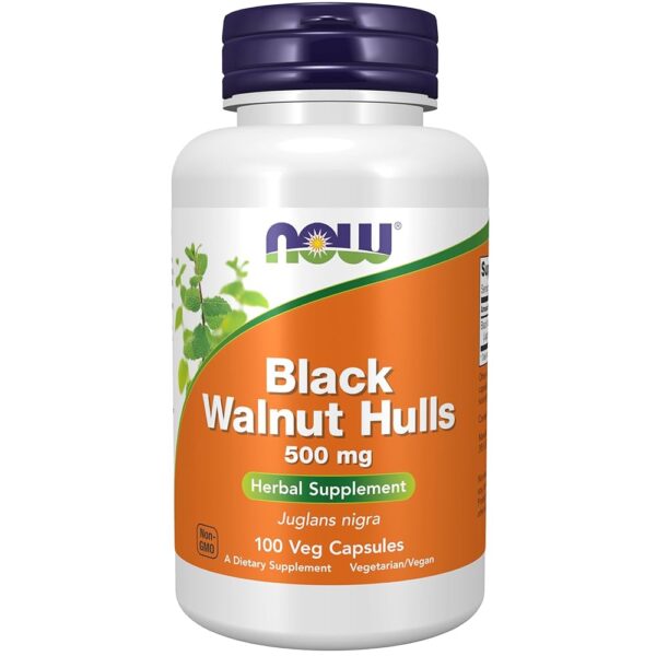 NOW Foods BLACK WALNUT HULLS 500MG 100 VCAPS