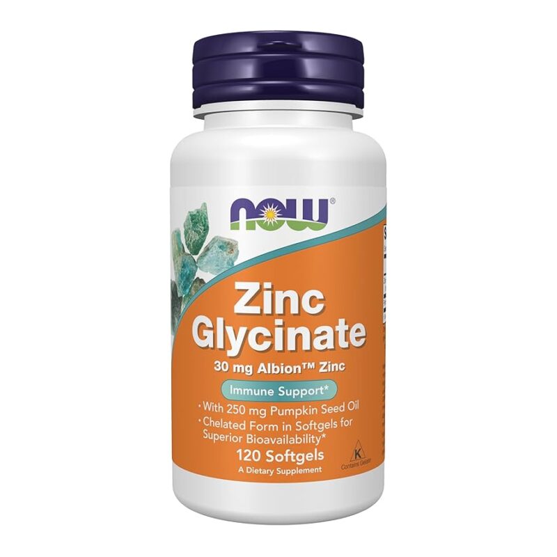 NOW Foods ZINC GLYCINATE 30mg 120 SGELS