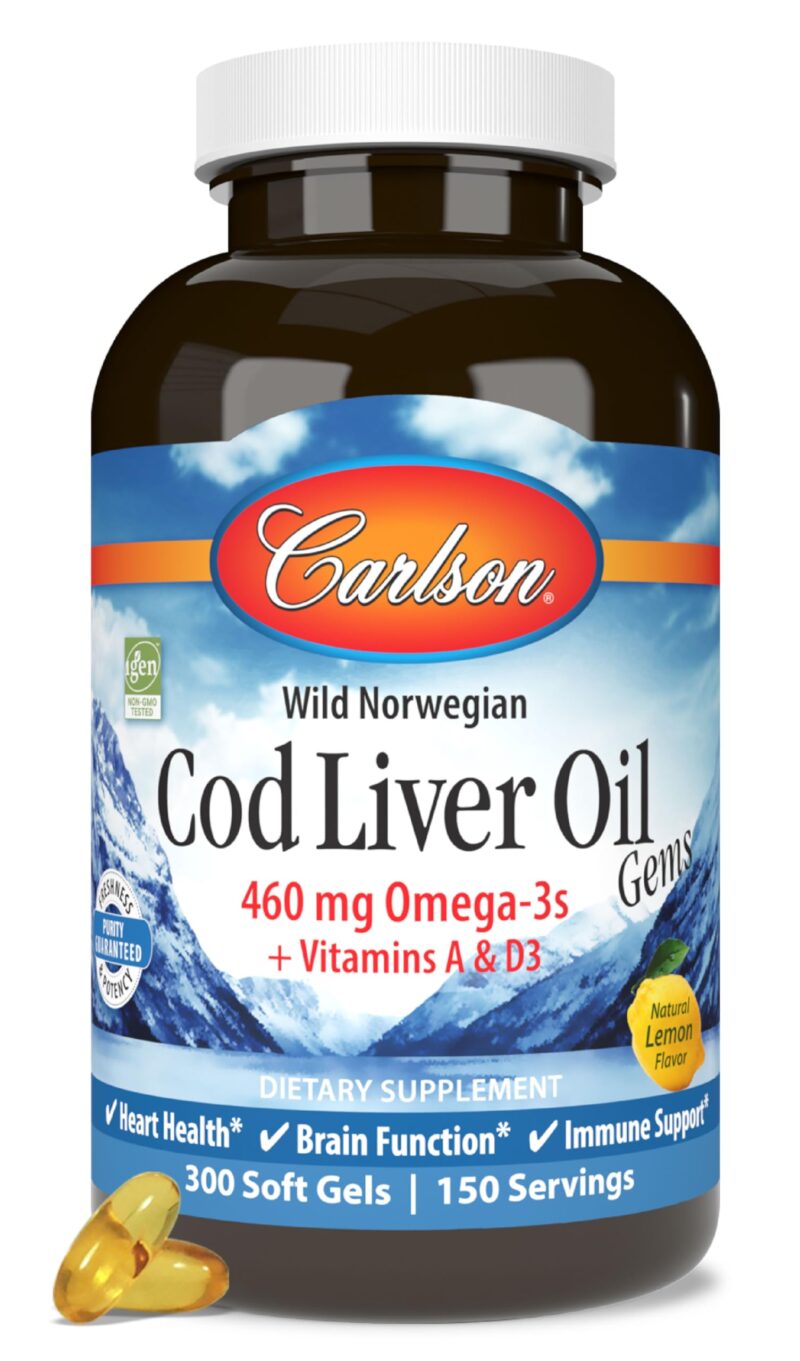 Carlson Laboratories Cod Liver Oil Lemon 300 SG