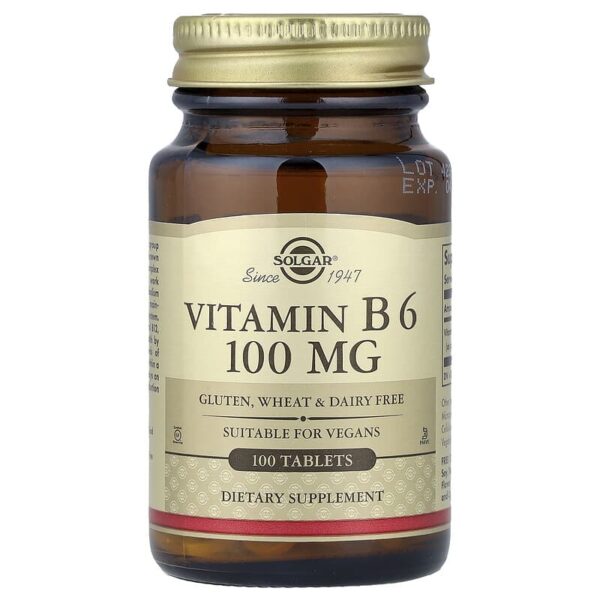 Solgar Vitamin B6 100 mg Tablets