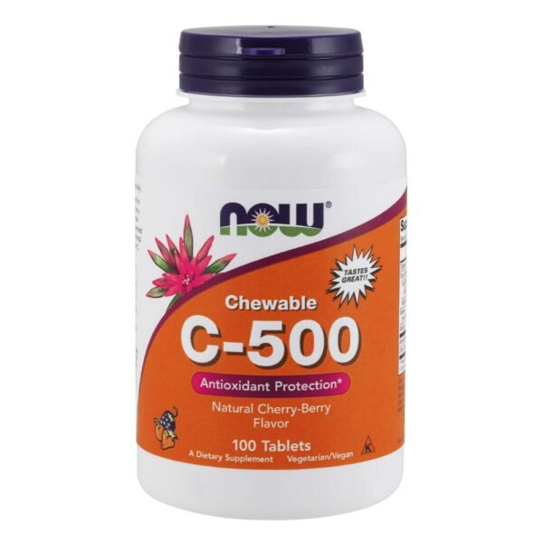 NOW Foods C-500 CHEW CHERRY 100 TABS